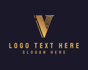 Letter V - Luxury Elegant Brand Letter V logo design