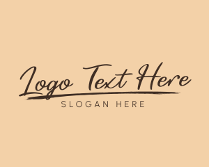 Classic - Tilted Handwritten Signature logo design