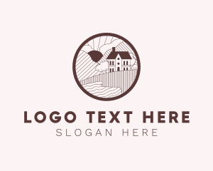 Farmhouse - Countryside Residential Mansion logo design