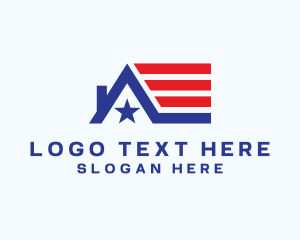 Usa - USA Home Roof logo design