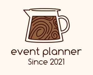 Hot Coffee - Brown Coffee Carafe logo design