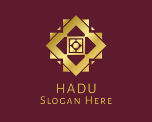 Expensive - Golden Hotel Emblem logo design