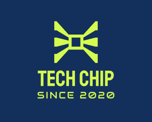 Digital Computer Microchip  logo design