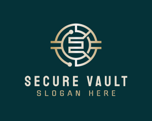 Vault - Crypto Vault Letter E logo design