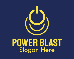 Yellow Power Smile logo design