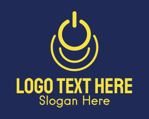 On - Yellow Power Smile logo design