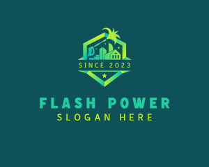 Building Power Washer logo design