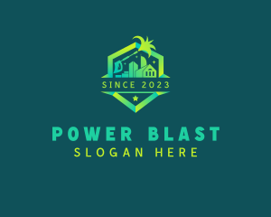 Building Power Washer logo design