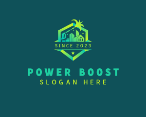 Building Power Washer logo design