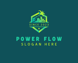 Building Power Washer logo design