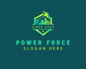 Building Power Washer logo design