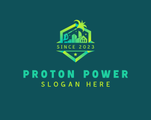 Building Power Washer logo design