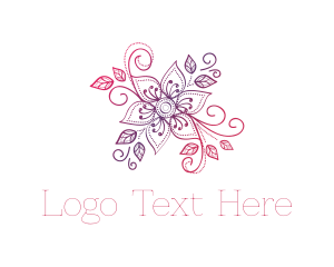 Florist - Pink & Purple Flower logo design