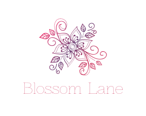 Pink & Purple Flower logo design