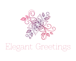 Pink & Purple Flower logo design