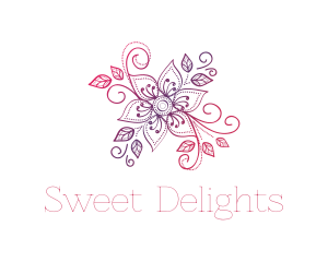 Pink & Purple Flower logo design