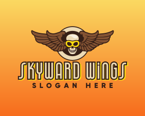Aeronautics - Goggle Skull Wing Gaming logo design