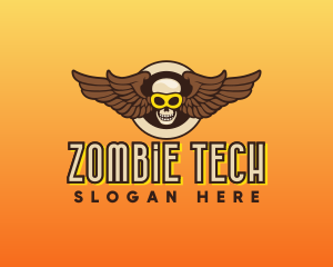 Zombie - Goggle Skull Wing Gaming logo design