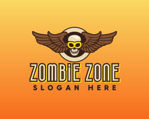 Zombie - Goggle Skull Wing Gaming logo design