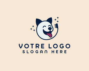 Domesticated Animal - Puppy Dog Pet Care logo design