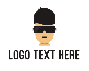 Augmented Reality - Geek VR Player logo design