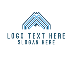 Trekking - Travel Mountain Climbing logo design