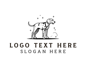 Minimalist Dalmation Dog logo design