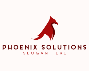 Fire Phoenix Bird logo design