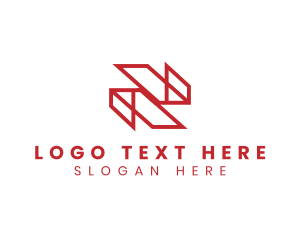 Badge - Polygon Badge Letter N logo design