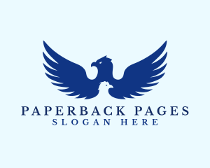 Negative  Space - Eagle Bird Wings logo design