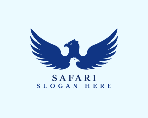 Blue Eagle - Eagle Bird Wings logo design