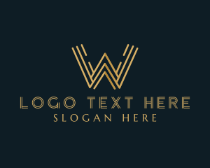 Premium - Luxury Lines Business Letter W logo design