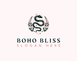 Mystic Snake Boho logo design