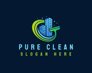 Building Cleaning Squeegee logo design