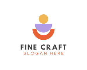 Geometric Ceramics Pottery logo design