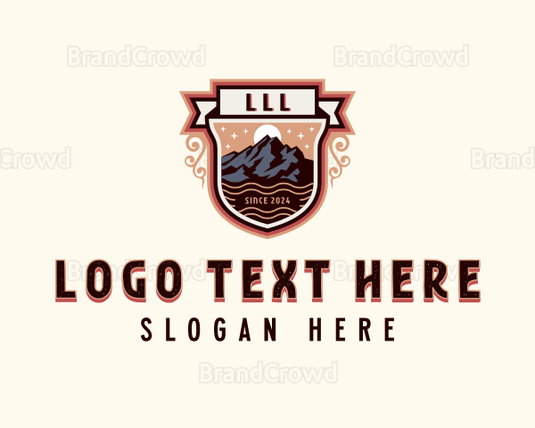 Trekking Mountain Peak Logo