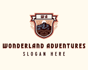 Trekking Mountain Peak logo design