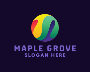 Colorful Paint Marble logo design