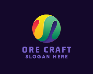 Colorful Paint Marble logo design