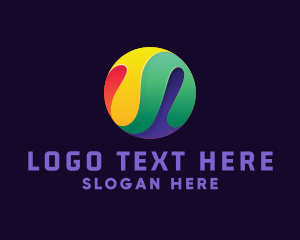 Painting - Colorful Paint Marble logo design