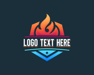 Temperature - Fire Ice HVAC logo design