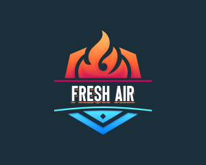 Fire Ice HVAC logo design