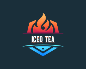 Fire Ice HVAC logo design