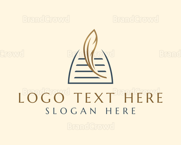 Quill Pen Document Logo