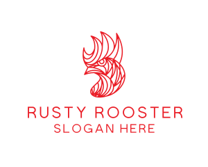 Rooster Chicken Poultry logo design