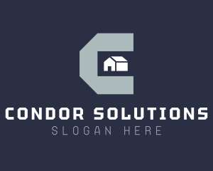 Real Estate Home Letter C logo design