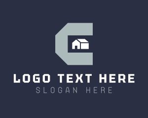Town House - Real Estate Home Letter C logo design