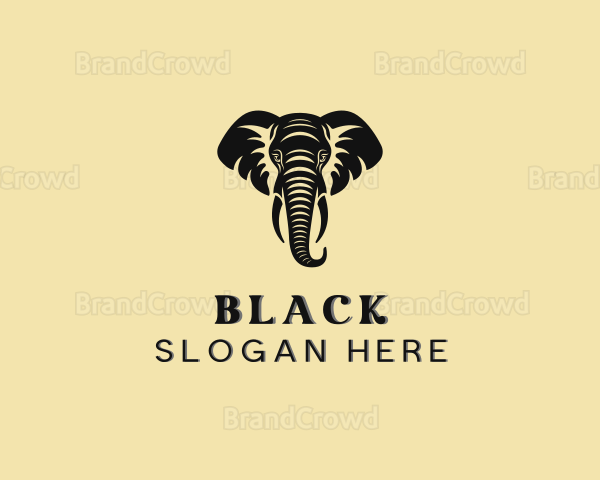 Safari African Elephant Logo