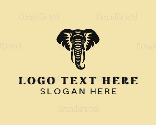 Safari African Elephant Logo