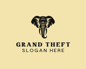National Animal - Safari African Elephant logo design